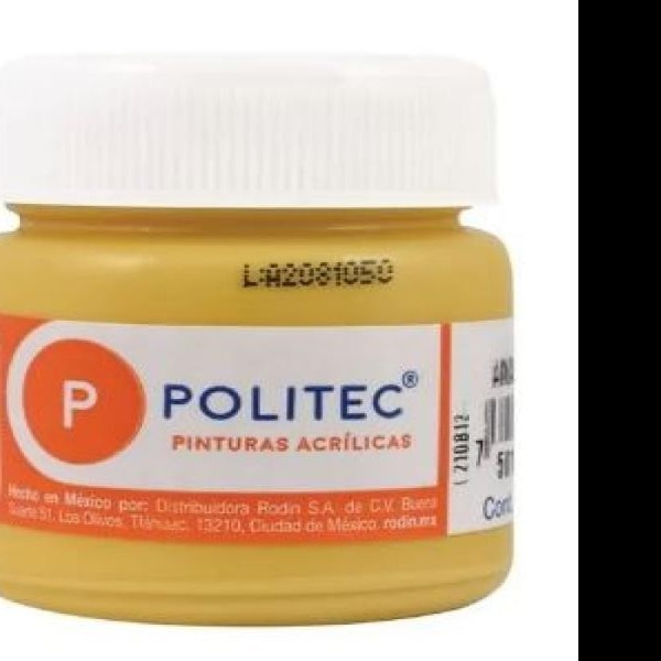 PINTURA ACRILICA POLITEC 30ML. AMARILLO CL. 327 PZA .
